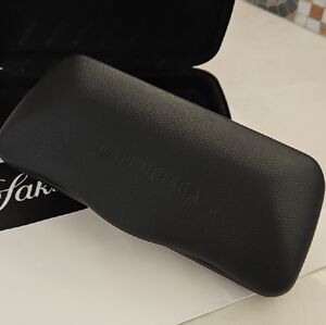 Balenciaga Textured Black Eyewear Case